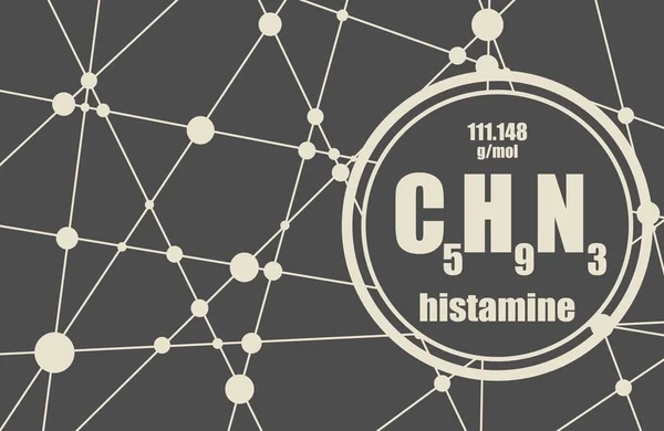 Fórmula química de la histamina — Vector de stock