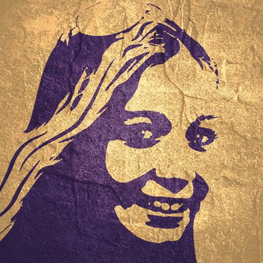 Bir kadın kafası silueti..