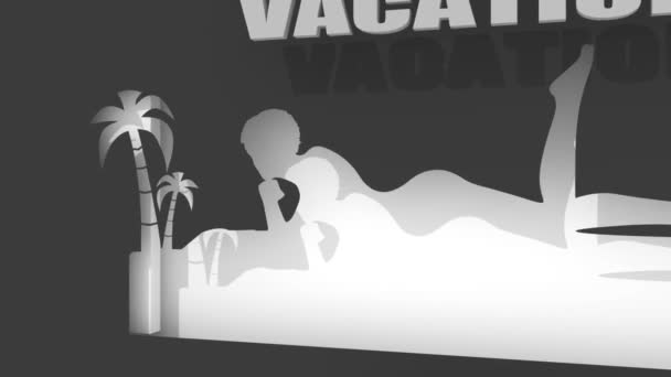 Mladá žena v resortu. — Stock video