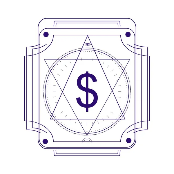 Mystical occult symbol. — Stock Vector