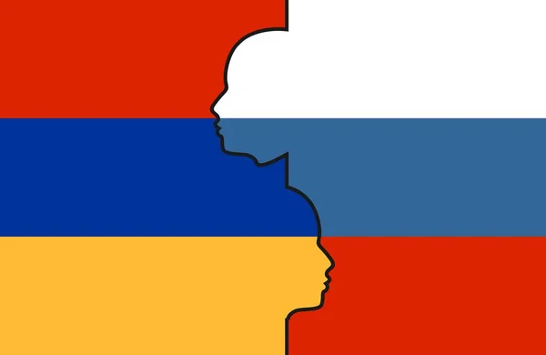 Отношения между Арменией и Россией — стоковый вектор