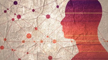 Bir adamın silueti.