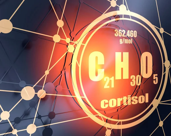 Kortisol hormon steroid — Stok Foto