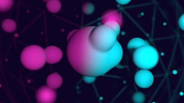 Molecule and communication background. — Stock Video