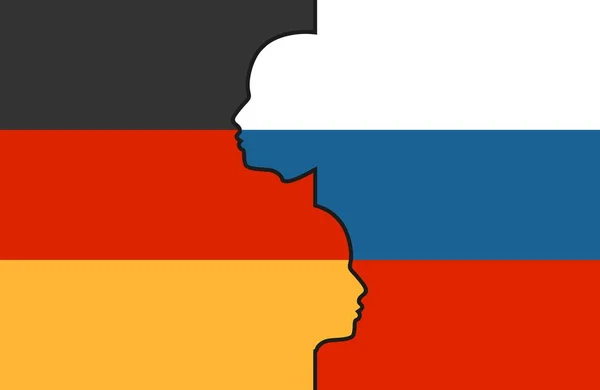Relationships between Germany and Russia — Stock Vector