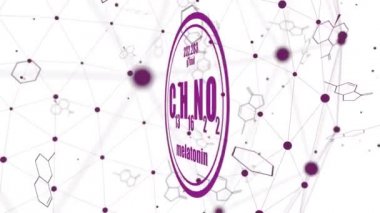 Melatonin hormon molekülü.