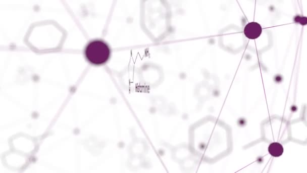 Wzór chemiczny histaminy na tablicy — Wideo stockowe