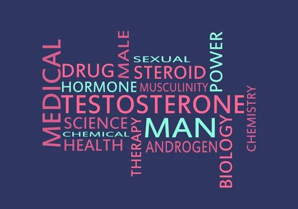 Hormone étiquettes de testostérone. — Image vectorielle