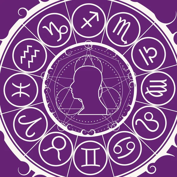 Mystiek occult symbool. — Stockvector