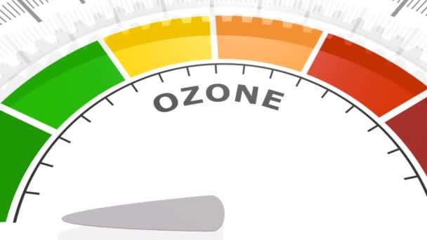 Dispositivo de medição do ozono — Vídeo de Stock