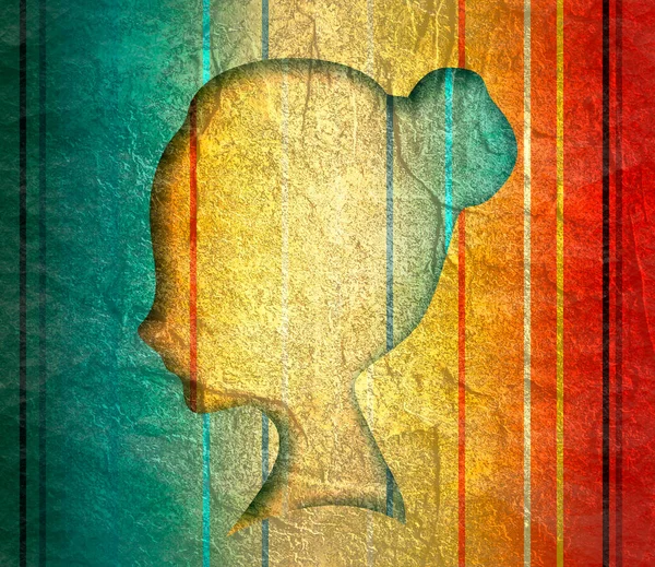 Silhouette of a female head. — Stock Photo, Image