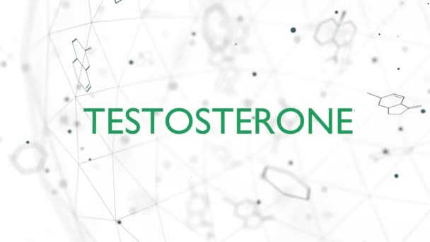 Etiquetas de testosterona hormonal. — Vídeos de Stock