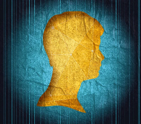 Bir kadın kafası silueti..