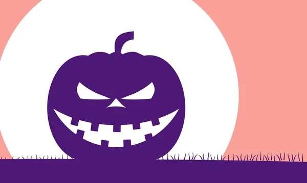 Pompoen voor Halloween. — Stockvector