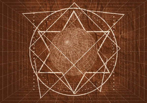 Эзотерическая мистическая геометрия — стоковое фото