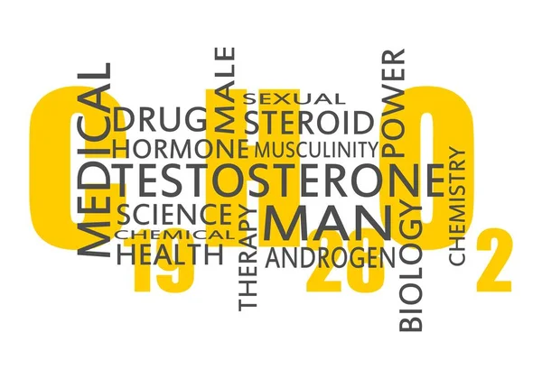 Etiquetas de testosterona hormonal. — Vector de stock