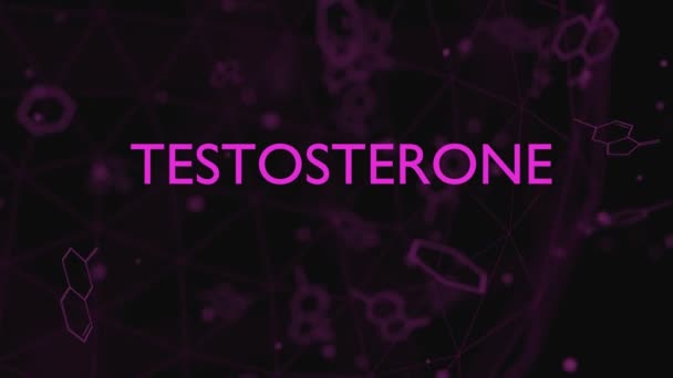 Etiquetas de testosterona hormonal. — Vídeos de Stock