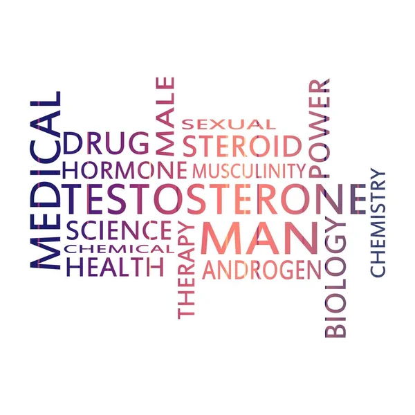 Etiquetas de testosterona hormonal. — Archivo Imágenes Vectoriales