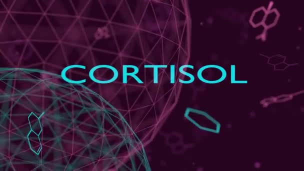 Hormônio esteroide cortisol — Vídeo de Stock