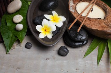 ahşap arka plan sağlıklı tedavi Spa tropikal nesneleri.