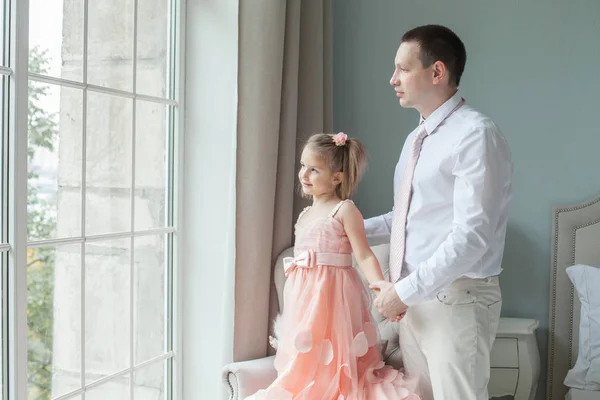 Father Daughter Home — Stock Photo, Image