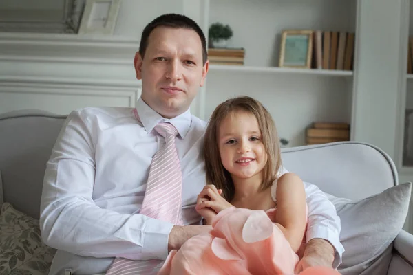 Vater Und Tochter Glückliche Familie — Stockfoto