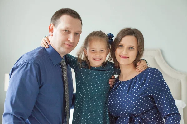 Madre Padre Hija Familia Feliz — Foto de Stock