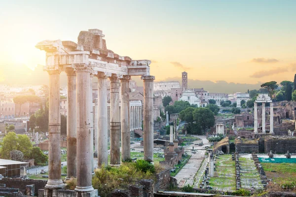 Tempel Van Saturnus Romeinse Forum Ethernal Stad Architecturale Ruïne Centrum — Stockfoto