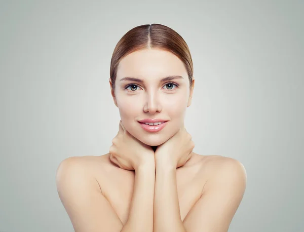 Beautiful Woman Healthy Skin Facial Treatment Face Lifting Aging Skin — Stock Photo, Image