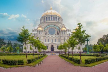  Saint-Petersburg yakınlarındaki Kronstadt 'ta Aziz Niklas Donanma Katedrali
