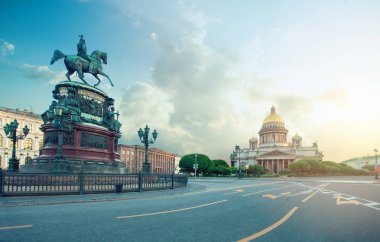 Isaac'ın Katedrali veya Isaakievskiy Sobor Saint Petersburg. 