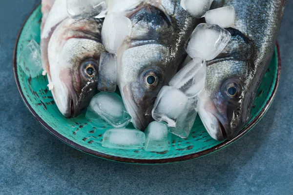 Authentic organic food. Fish Italian delishes on plate — Stock Photo, Image