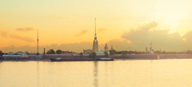 St. Petersburg. Rusya. Peter ve Paul Fortress şafak. 