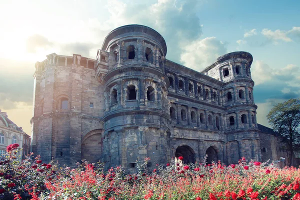 Porta Nigra, Trier, Rhineland-Palatinate, Almanya — Stok fotoğraf