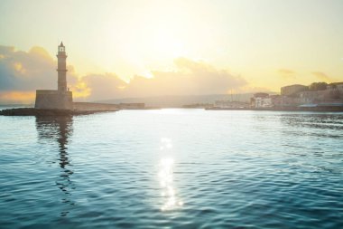 Deniz feneri Hanya - Crete, Yunanistan