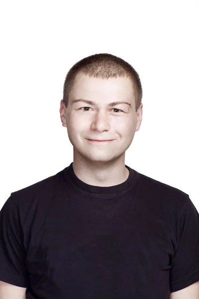 Portret van jonge man. gelaatsuitdrukking. grappig gezicht. — Stockfoto