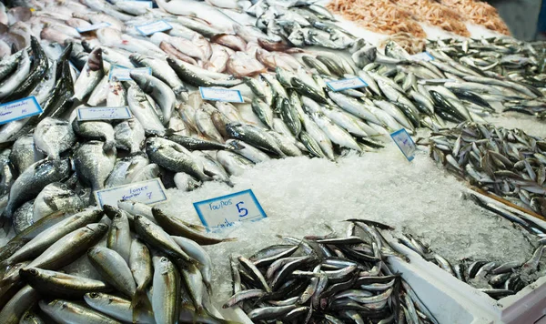 正宗的有机食品。海鲜意大利熟食店 — 图库照片