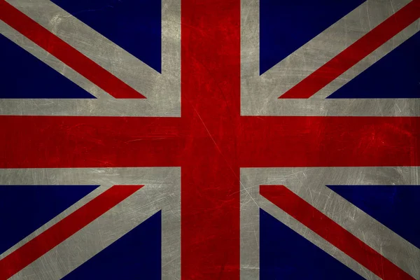 Britské vlajky jsou na pozadí. Vinobraní vlajka Spojeného království — Stock fotografie