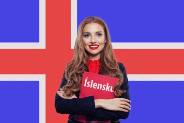 İzlandaca kavramı öğrenin. Mutlu güzel kadın portresi