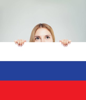 Rusya 'da Rusya Federasyonu' nda mutlu kadın öğrenci kavramı 