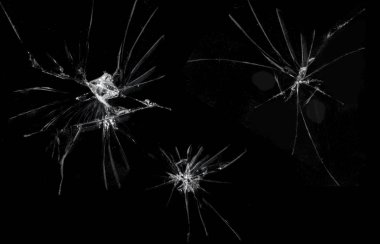 Kırık Cam Pane. Parçalanmış Mavi Cam Telefon