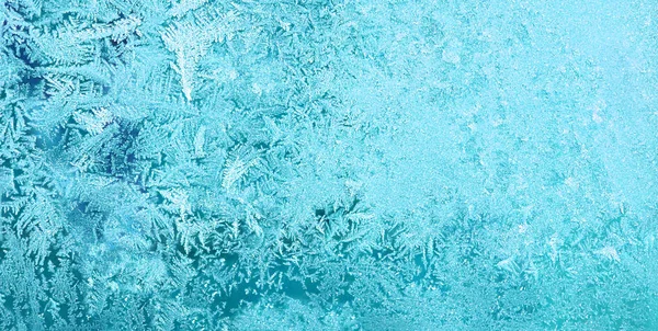 玻璃窗冬天结霜. 模式雪和冰 — 图库照片