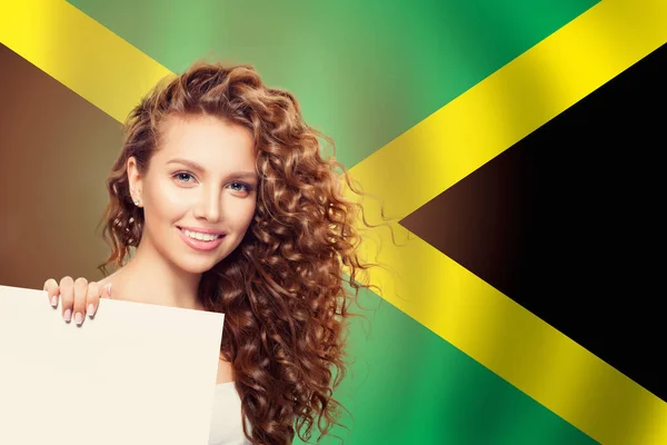 Reise Und Studium Jamaika Konzept Mit Pretty Girl Student Mit — Stockfoto