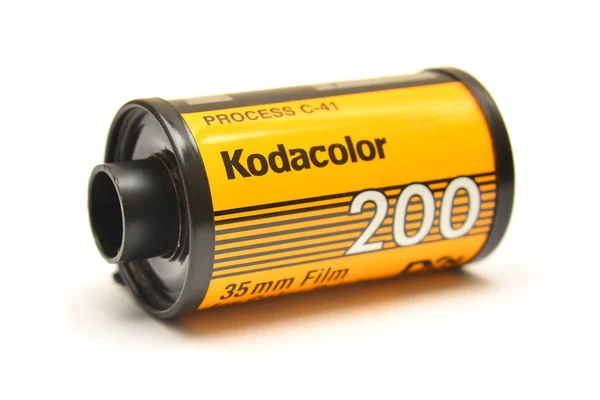 Caransebeş Rumunia Październik 35Mm Kodak Film Roll Biały Strzał Studio — Zdjęcie stockowe