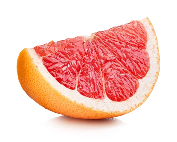 Perfectly Retouched Grapefruit Slice Isolated White Background — Stock Photo, Image