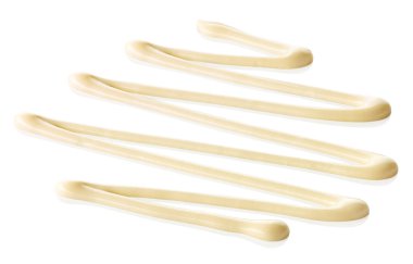 Splash beyaz zemin üzerine mayonez sos