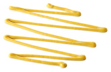 Hardal beyaz arka plan üzerinde sıçrama