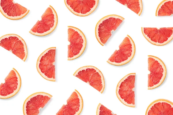 Grapefruit szeletek gyümölcs minta — Stock Fotó