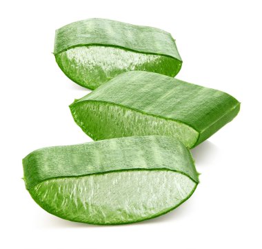 Taze dilimlenmiş Aloe Vera yaprağı
