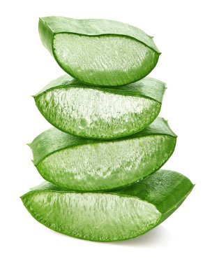 Taze dilimlenmiş Aloe Vera yaprağı